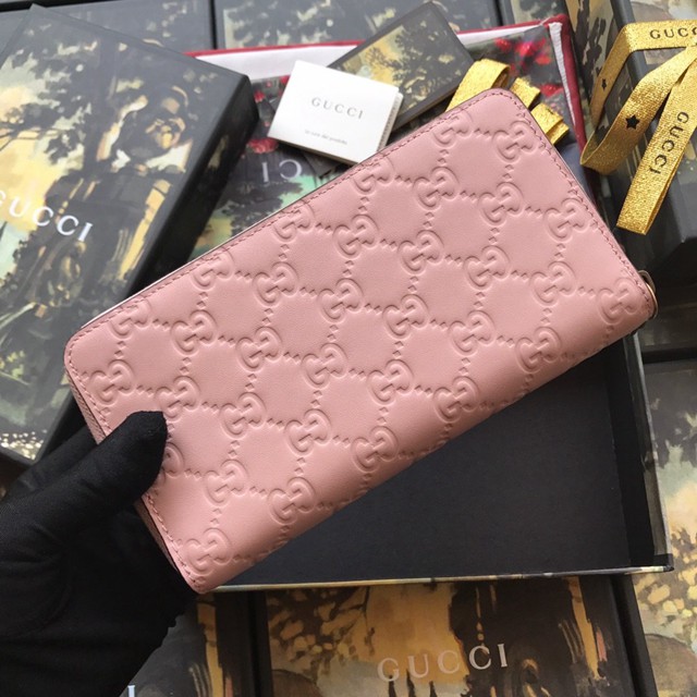 Gucci錢包 548058 古馳2019早春新款 Signature系列貓頭五金卡包  gqy1137